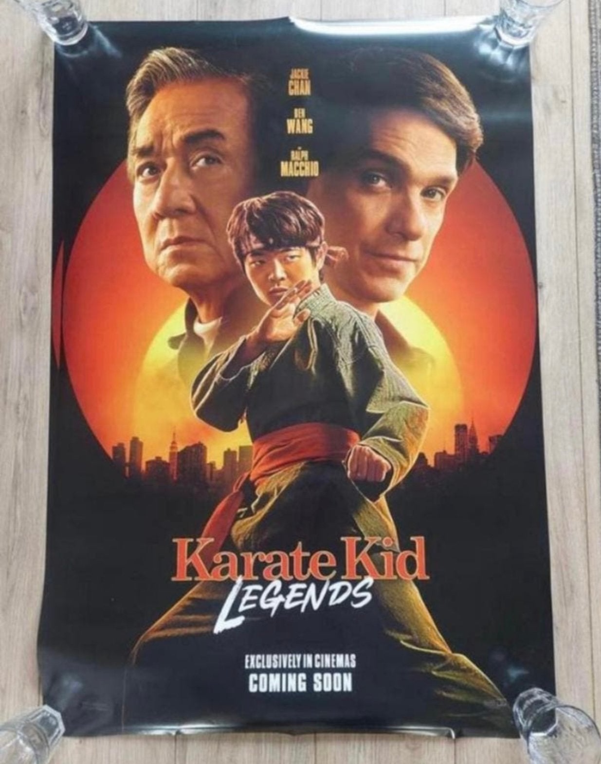 Filmposter Karate Kid Legends Jackie Chan Dubbelzijdig, Ophalen of Verzenden, Zo goed als nieuw, A1 t/m A3, Film en Tv
