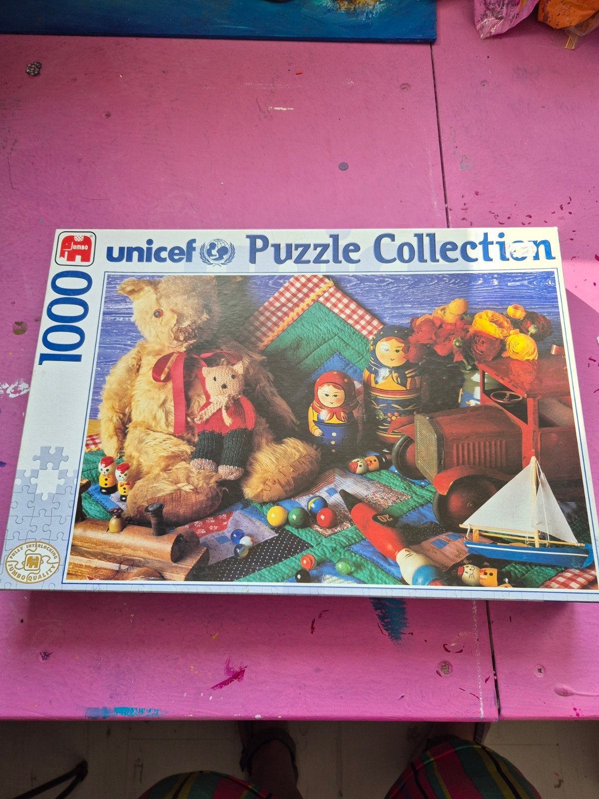 Jumbo Unicef Puzzle Collection 1000 stukjes, Ophalen of Verzenden, Meer dan 50 stukjes, Gebruikt, 6 jaar of ouder