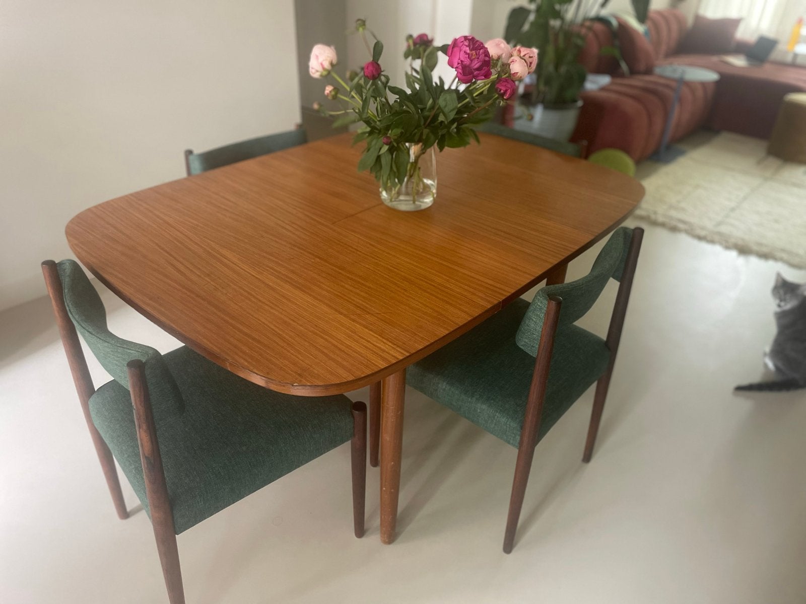 Uitschuifbare eettafel - 100x100 tot 100x140, Ophalen, Gebruikt, 100 tot 150 cm, Vier personen