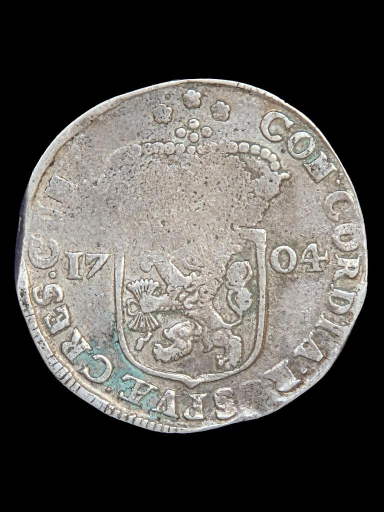 Zilveren Dukaat Zeeland 1704, Postzegels en Munten, Munten | Nederland, Vóór koninkrijk, Zilver, Losse munt, Overige waardes