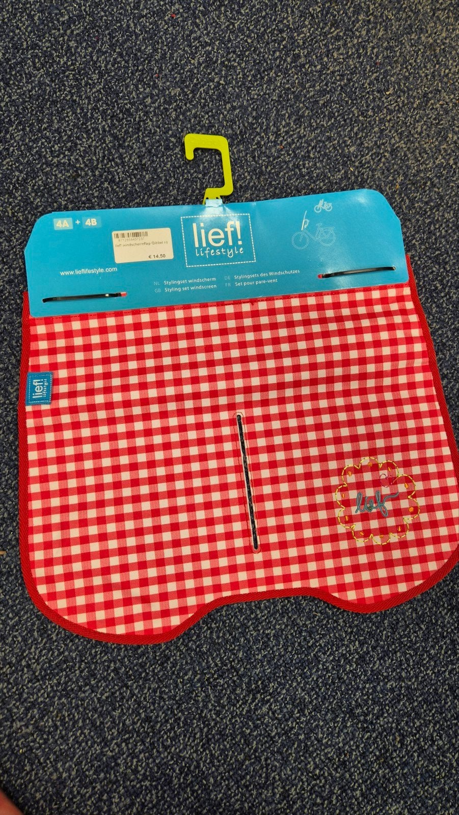 Lief! Lifestyle Windschermflap voorzitje Qibbel (rood/wit), Ophalen of Verzenden, Nieuw, Lief! Lifestyle