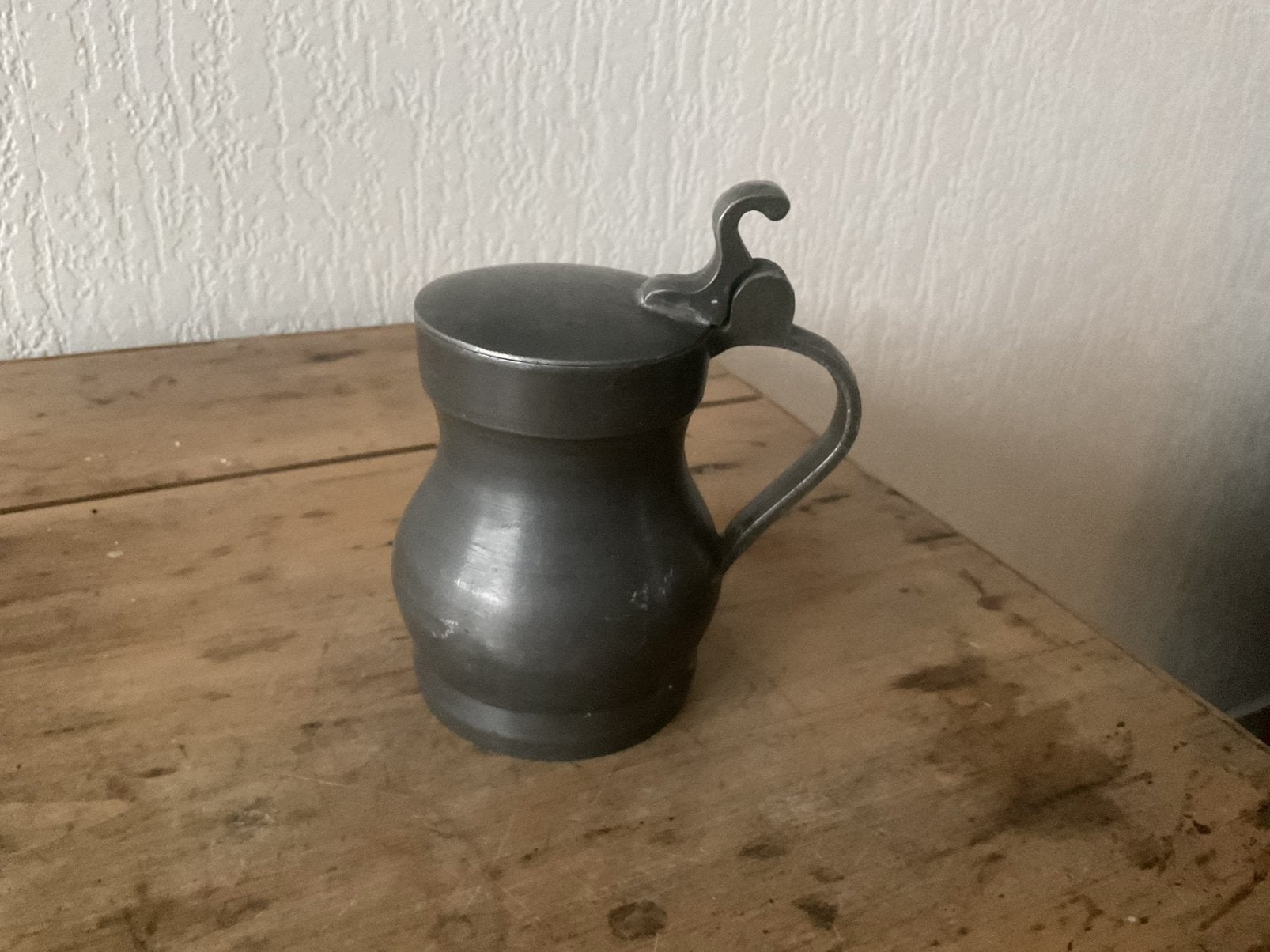 Tinnen deksel kannetje, Antiek en Kunst, Ophalen of Verzenden