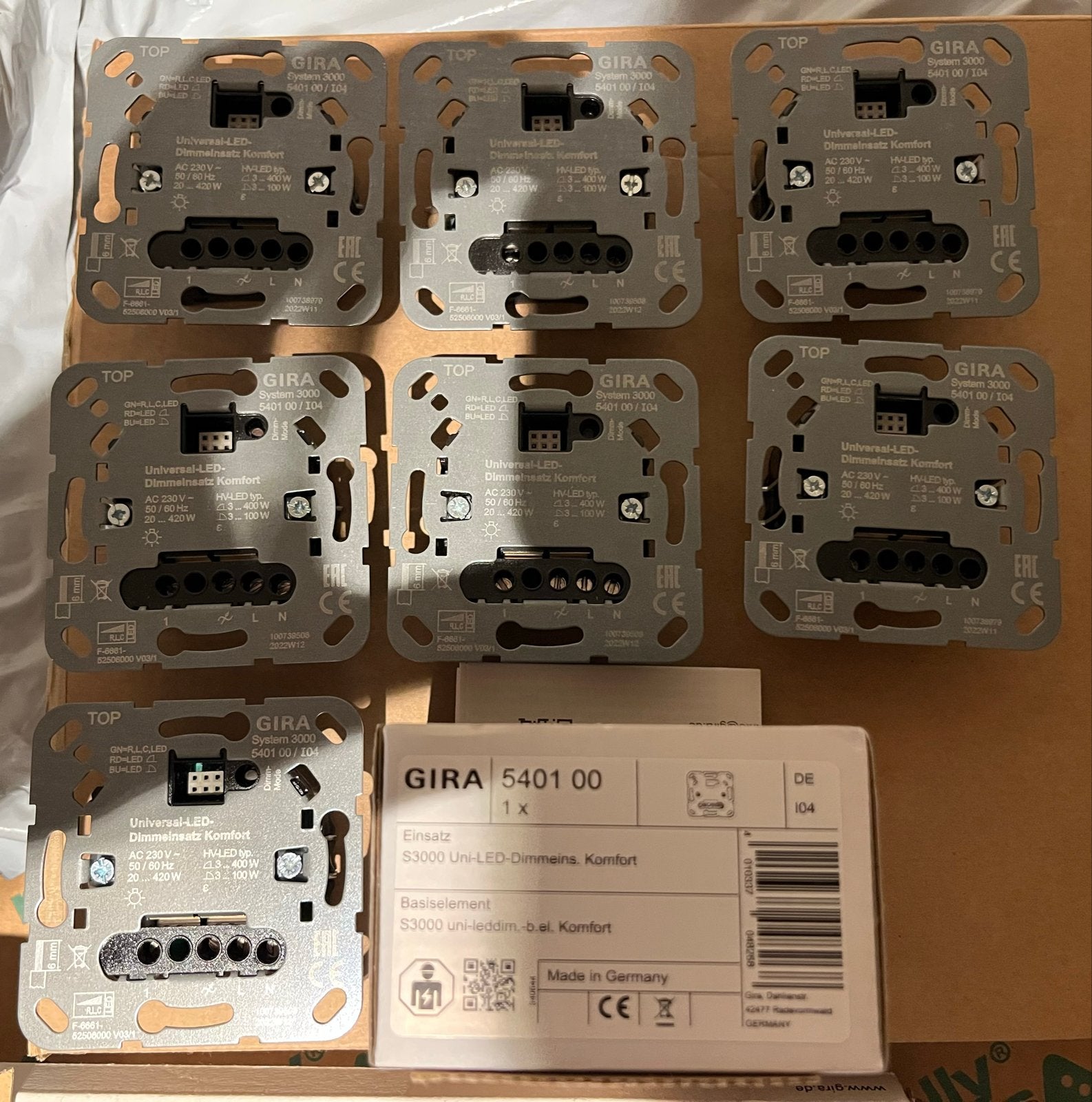 Partij Gira Systeem 3000 Universele LED Dimmers (Nieuw), Ophalen, Nieuw, Gira, Dimmer