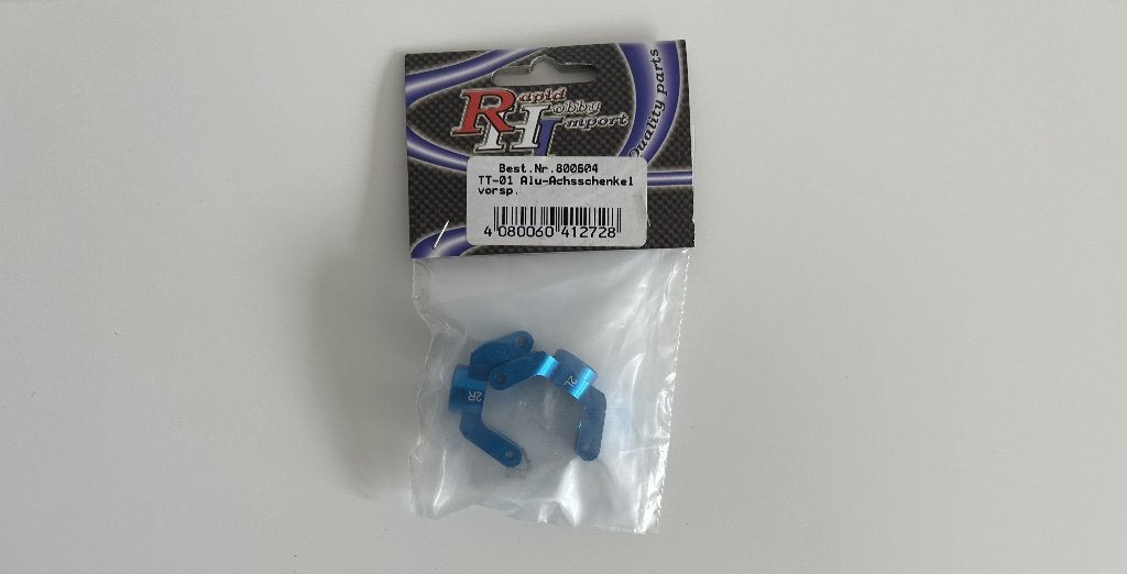 Tamiya TT-01 Aluminium wielashouder blauw 800604, Ophalen of Verzenden, Nieuw, Auto onroad