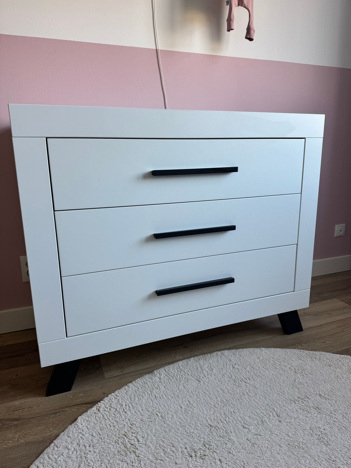 Bopita Juno Commode en Ledikant Zwart/Wit, Kinderen en Baby's, Ophalen, 50 tot 70 cm, Voetruimte, 100 cm of meer
