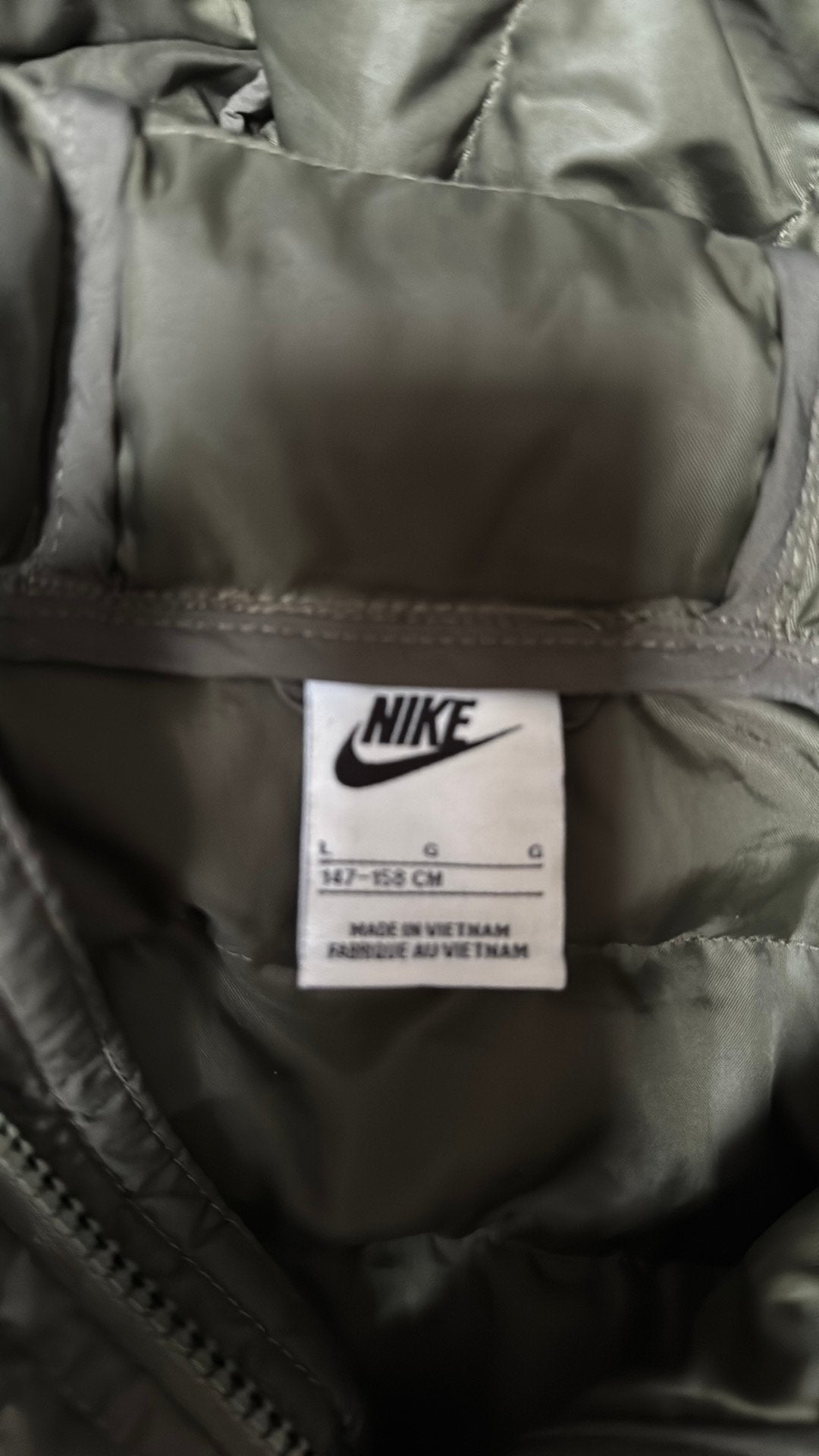 Nike winterjas 147-158cm, Kleding | Heren, Ophalen, Gedragen, Overige maten, Groen