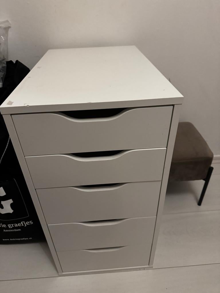 Ikea Alex ladeblok wit, Huis en Inrichting, Kasten | Ladekasten, Ophalen, Overige materialen, Minder dan 50 cm, Gebruikt