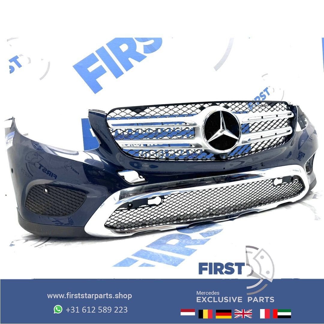 W253 GLC VOORBUMPER + GRIL ZWART WIT GRIJS PRE-FACELIFT BUMP, Gebruikt, -, Voor, Ophalen of Verzenden