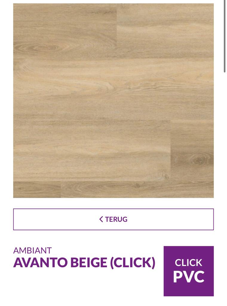 Nieuwe Ambiant PVC Click vloer – Avanto Collection Beige, Beige / natuurlijke houtlook, 75 m² of meer, Beige, Nieuw