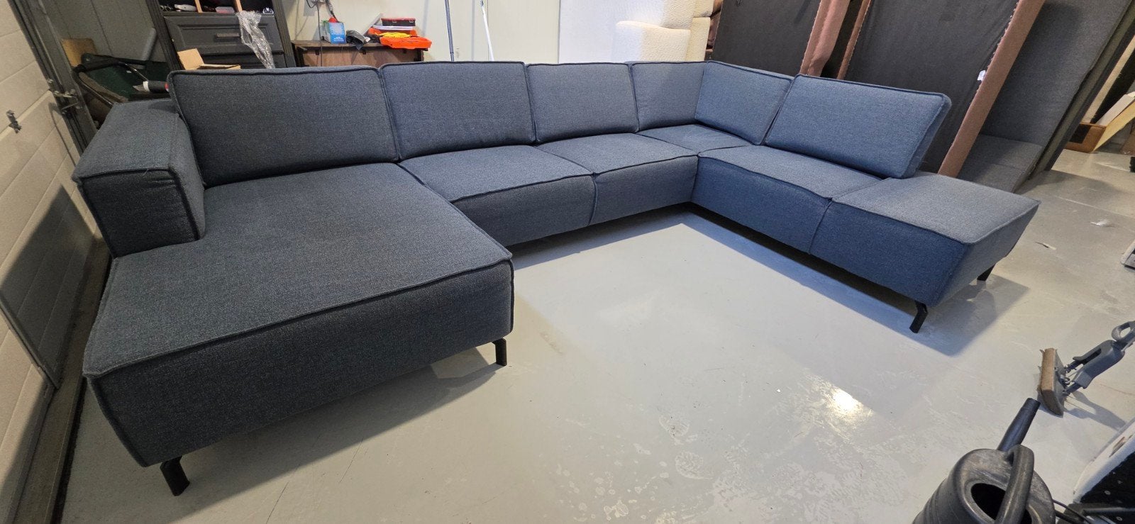 u bank eijerkamp blauw, Ophalen, Gebruikt, 300 cm of meer, Metaal