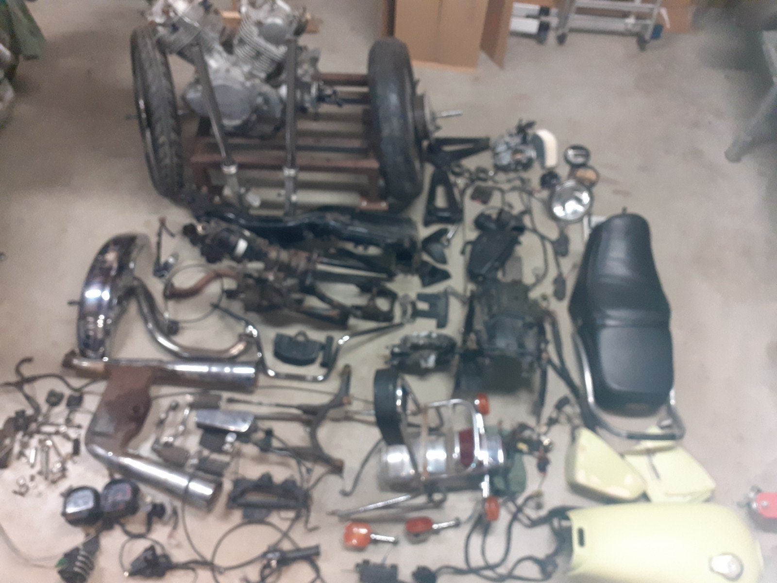 Lot onderdelen Yamaha Virago XV 750, XV750, Motoren, Ophalen, Gebruikt