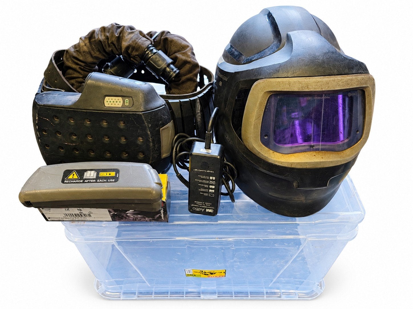 3M Speedglas 9100 MPAir lashelm met Adflo PAPR systeem, Ophalen of Verzenden, Gebruikt, 250 ampère of meer, Overige typen