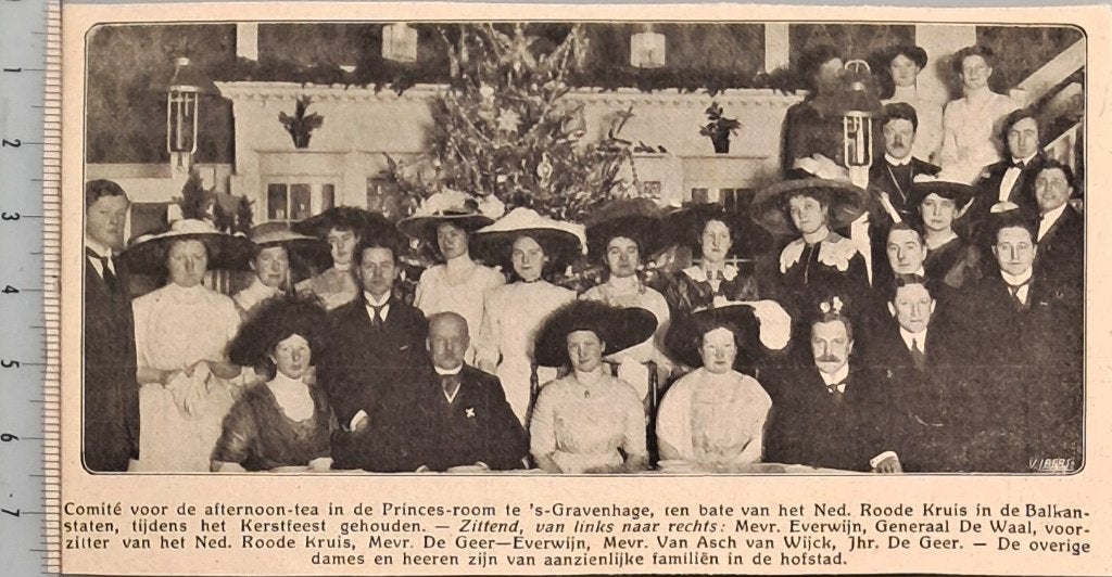 Rode Kruis 1913; tea tbv. Balkan in de Princes-room Den Haag, Verzenden, Voor 1940, Gebruikt, Overige onderwerpen