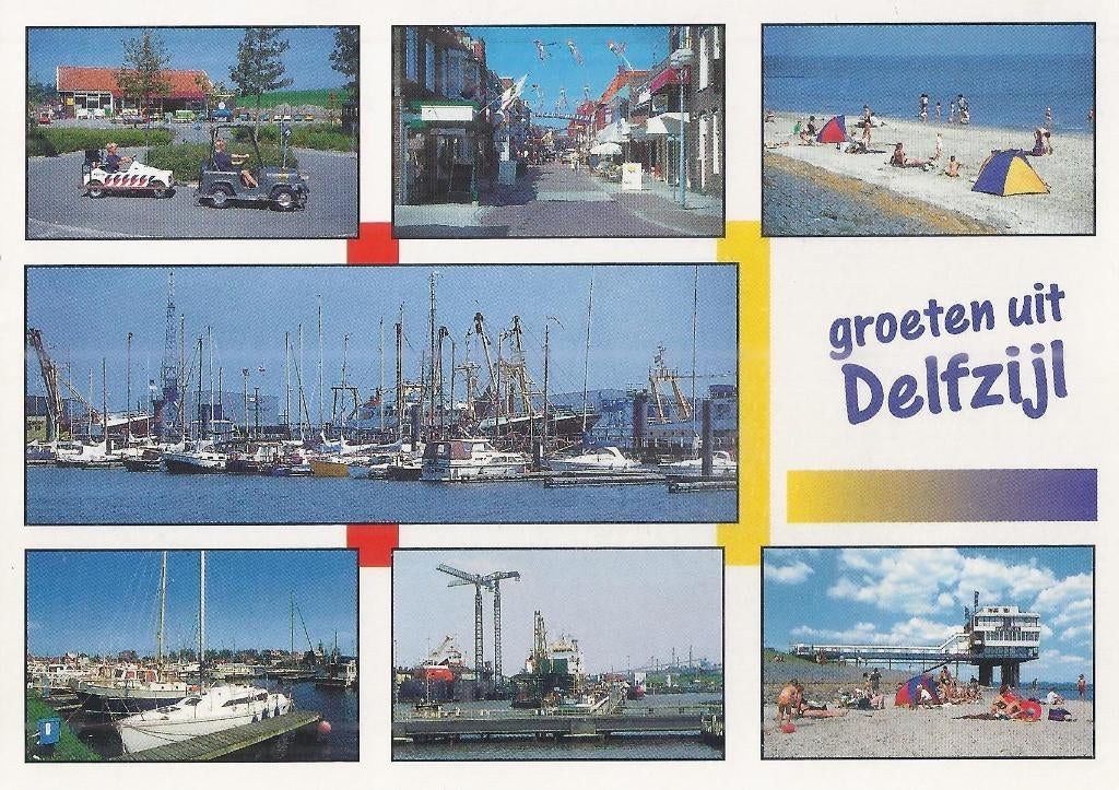 Sus189 gelopen ansichtkaart groeten uit delfzijl, Ophalen of Verzenden, 1980 tot heden, Gelopen
