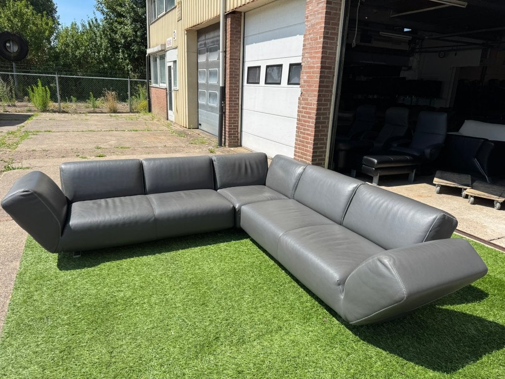 Leolux Rising Dunes Hoekbank grijs design bankstel, Ophalen, 250 tot 300 cm, Leolux, Geen
