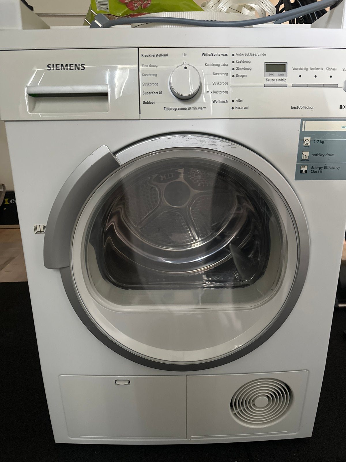 Siemens iQ500 1-7 kg wasdroger, Witgoed en Apparatuur, Wasdrogers, Ophalen, 6 tot 8 kg, Gebruikt, Voorlader