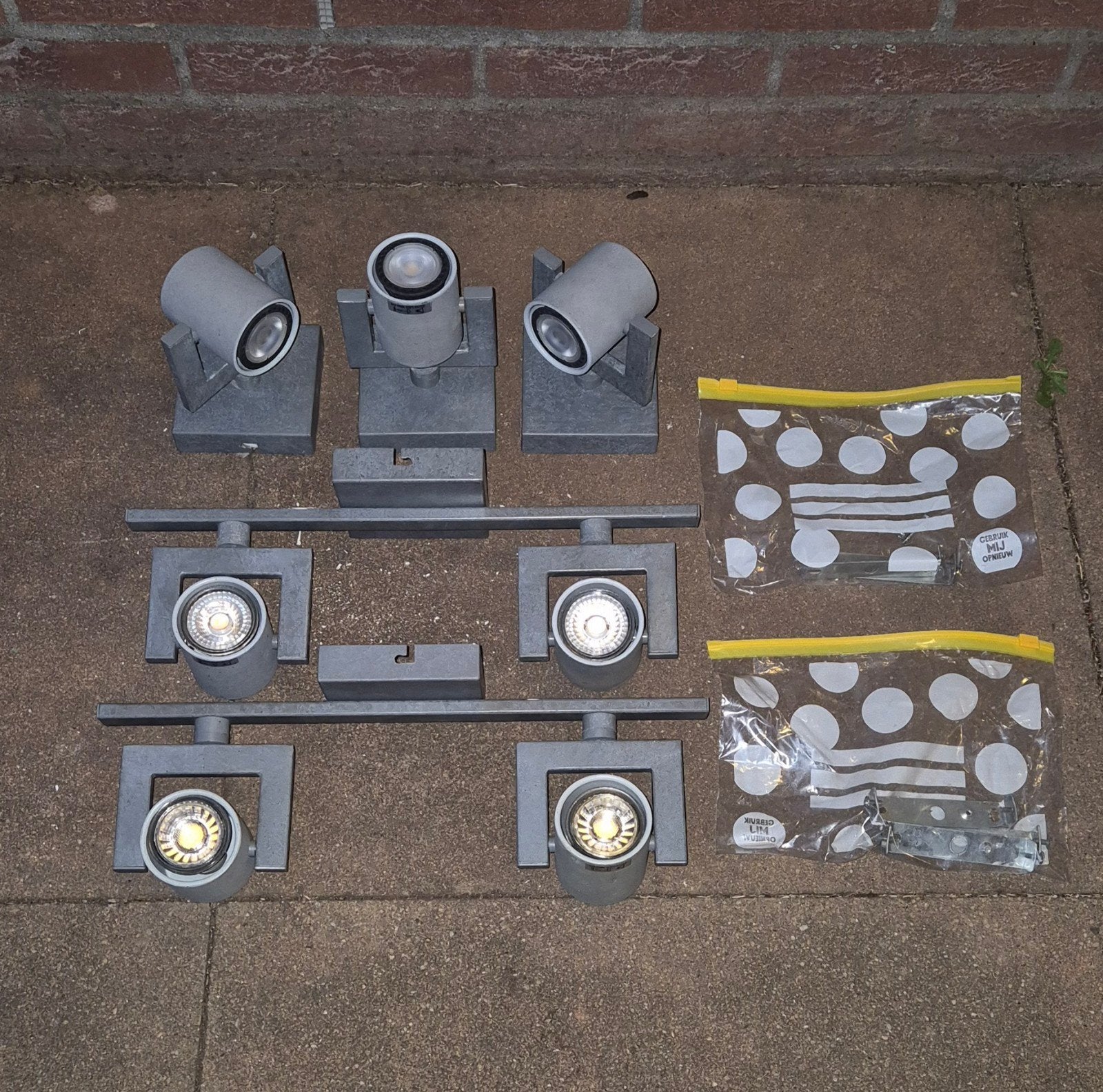 Lucide Keukenspotjes - Set van 7 LED spots GU10, Huis en Inrichting, Lampen | Spots, Gebruikt, Inclusief lichtbron, GU10, Ophalen of Verzenden