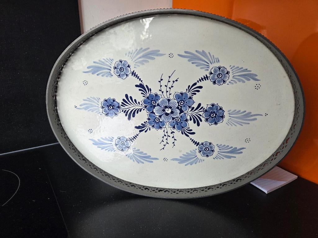 Delfts blauw dienblad, Antiek en Kunst, Ophalen