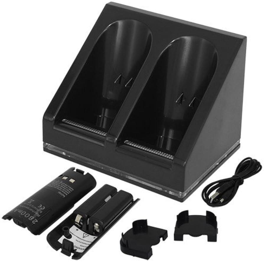 Nintendo Wii Oplaadstation + 2 Accu Batterijen Zwart - NIEUW, Nieuw, Ophalen of Verzenden, H, H