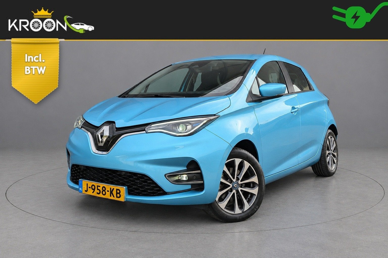 Renault ZOE R135 Zen 52kWh KOOPACCU SOH 87% Trekhaak, Auto's, Dealer onderhouden, 136 pk, Met garantie (alle), Blauw
