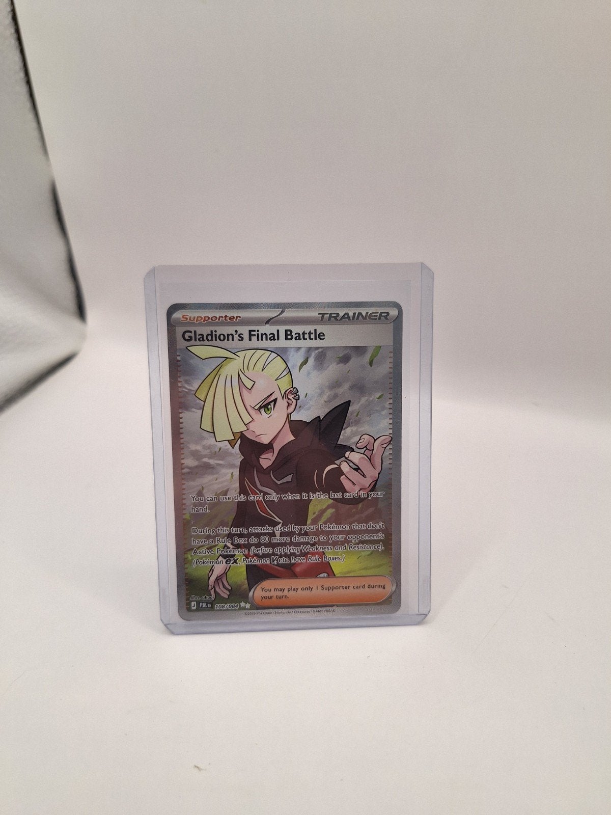 Gladion's Final Battle Supporter 108/84 Pitch Black, Ophalen of Verzenden, Nieuw, Losse kaart