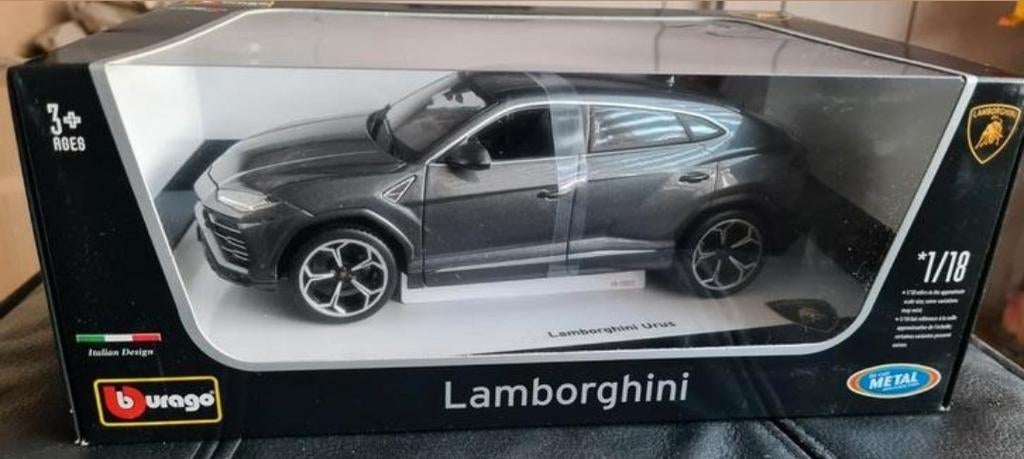 Bburago Lamborghini Urus 2016 grijs 1:18 nieuw in verpakking, Ophalen of Verzenden, Nieuw, Auto, Overige merken
