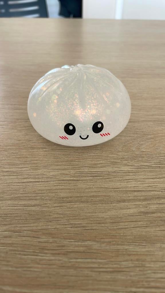 Zeldzame zilvere glitter dumpling squishy (squisy bun serie), Ophalen of Verzenden