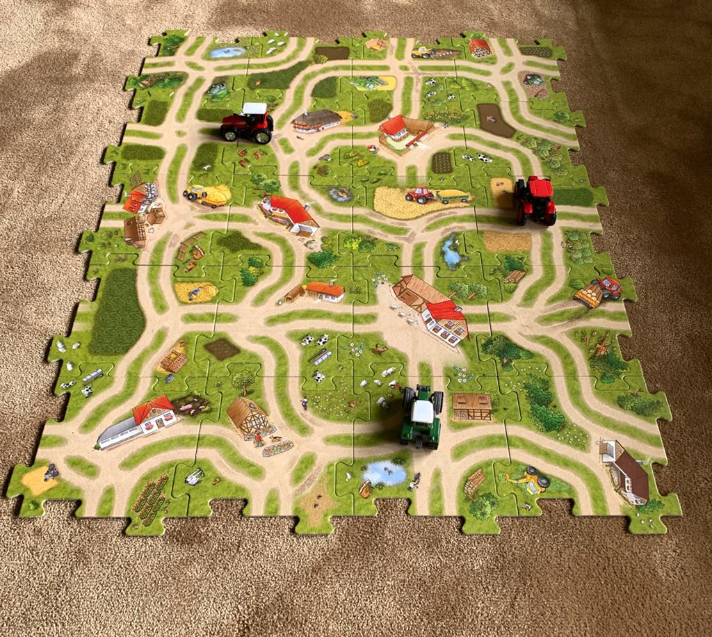 Siku Mijn Boerderij: 3 tractoren en vloerpuzzel, Ophalen of Verzenden, Gebruikt