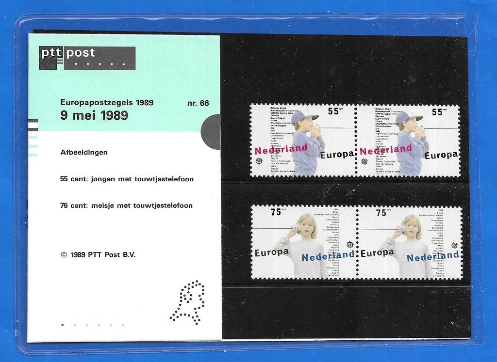 Postzegelmapje 66 Europapostzegels - 1989, Postzegels en Munten, Verzenden, Na 1940, Postfris