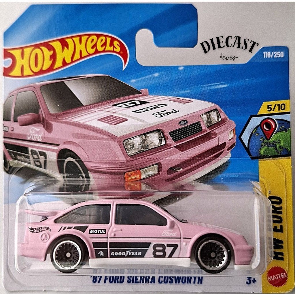Hot Wheels '87 Ford Sierra Crosworth, Pink, Ophalen, Nieuw, Auto