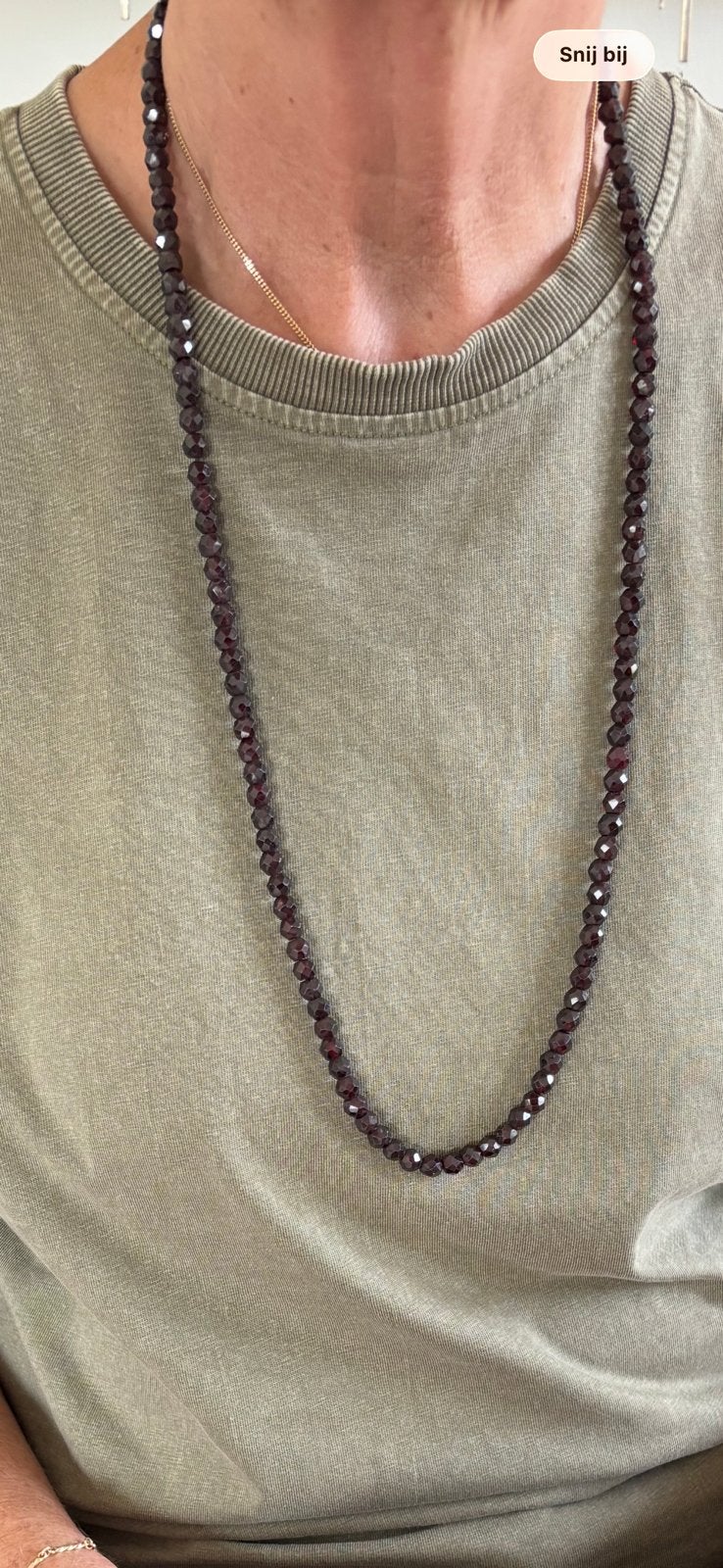 Lange granaat ketting, Ophalen of Verzenden