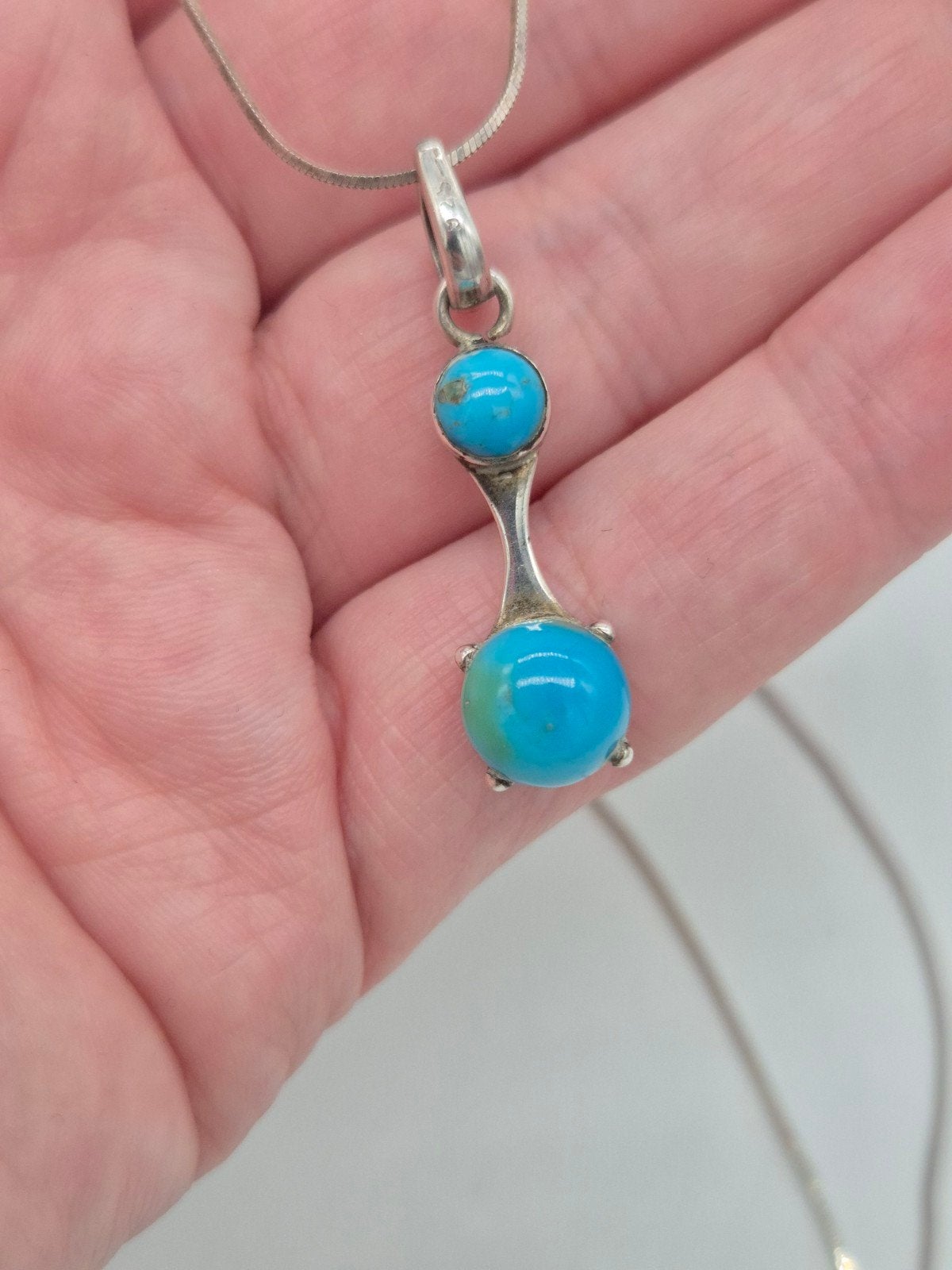 Zilveren ketting met vintage Navajo stijl hanger 925, Verzenden, Gebruikt, Zilver, Zilver