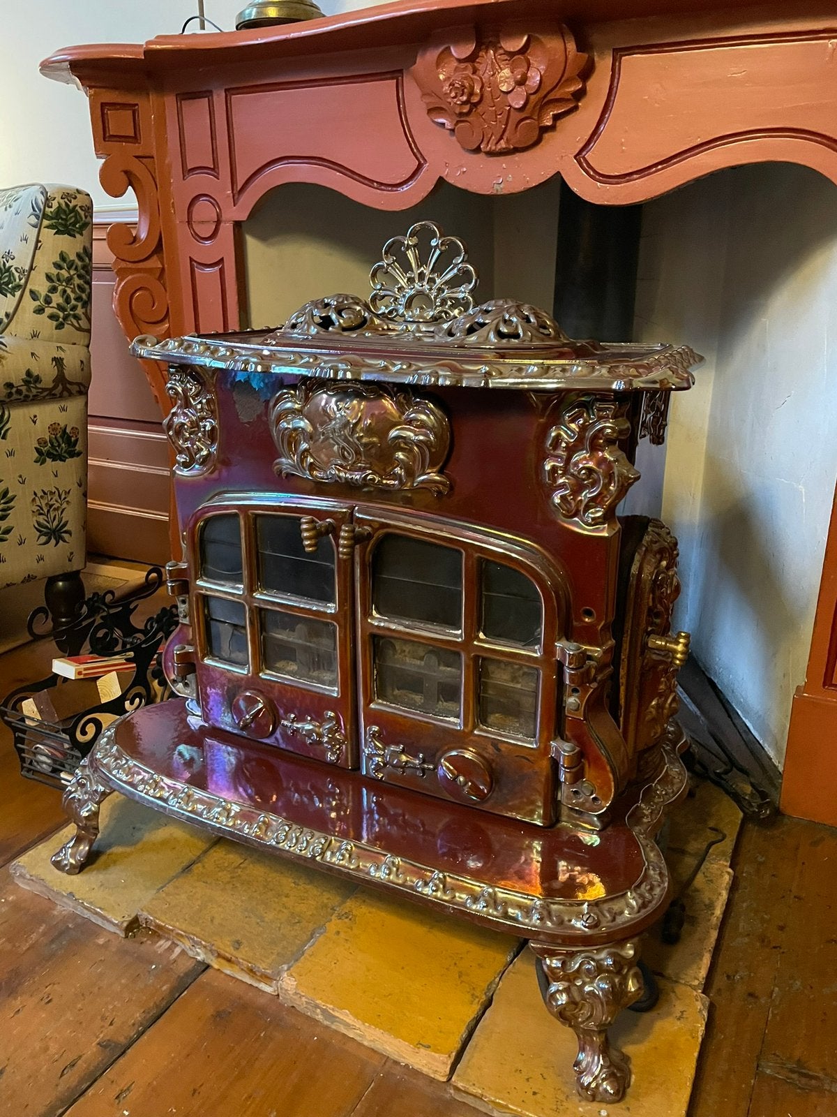 Antieke Schotse Houtkachel en kolenfornuis, Ophalen, Gebruikt, Hout, Houtkachel