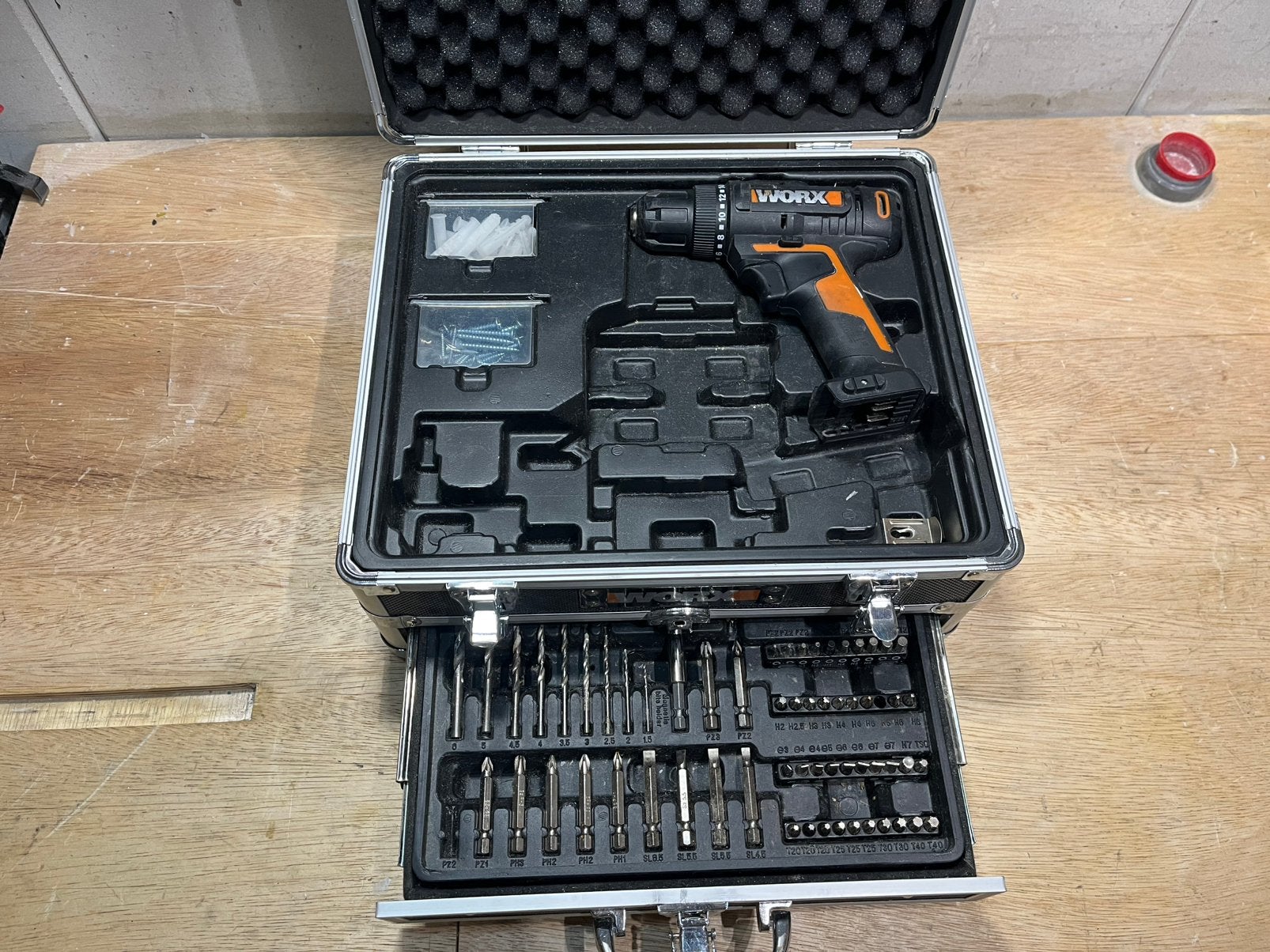 Set met 6 accu gereedschap Worx, Ophalen, Gebruikt