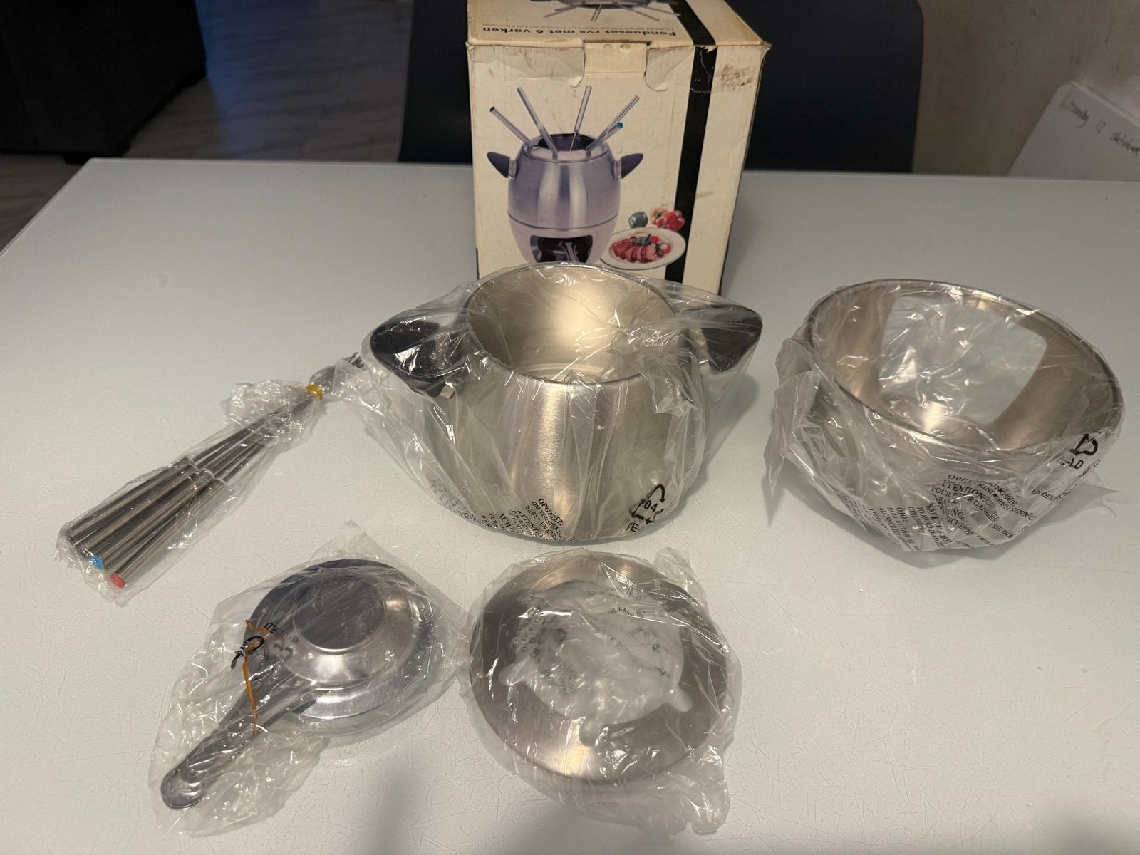Fonduezet nieuw in doos, Ophalen of Verzenden