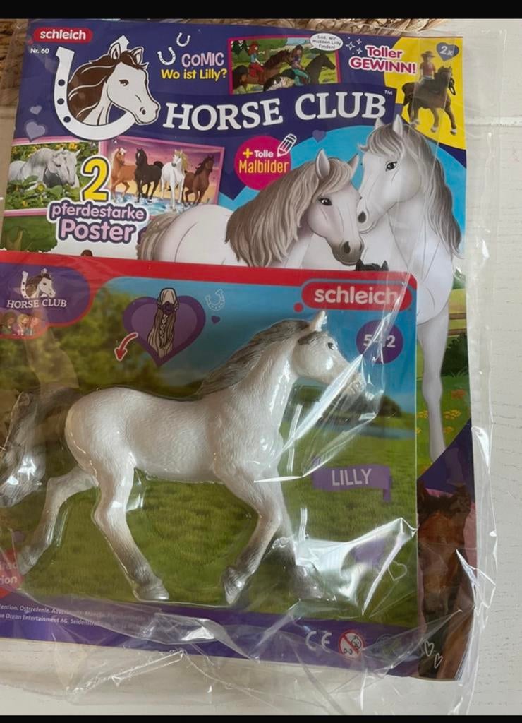 Schleich Horseclub tijdschrift met merrie Lilly, Ophalen, Zo goed als nieuw