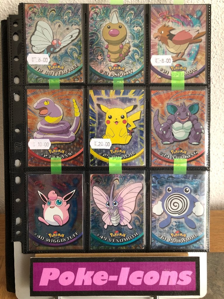 1998/1999/2000 Diverse Topps pokemon kaarten Vintage, Ophalen of Verzenden, Zo goed als nieuw, Meerdere kaarten, Foil