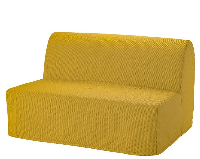 2 persoons Ikea Lyksele Havet (luxere matras), Huis en Inrichting, Gebruikt, Geel, Tweepersoons, 140 cm