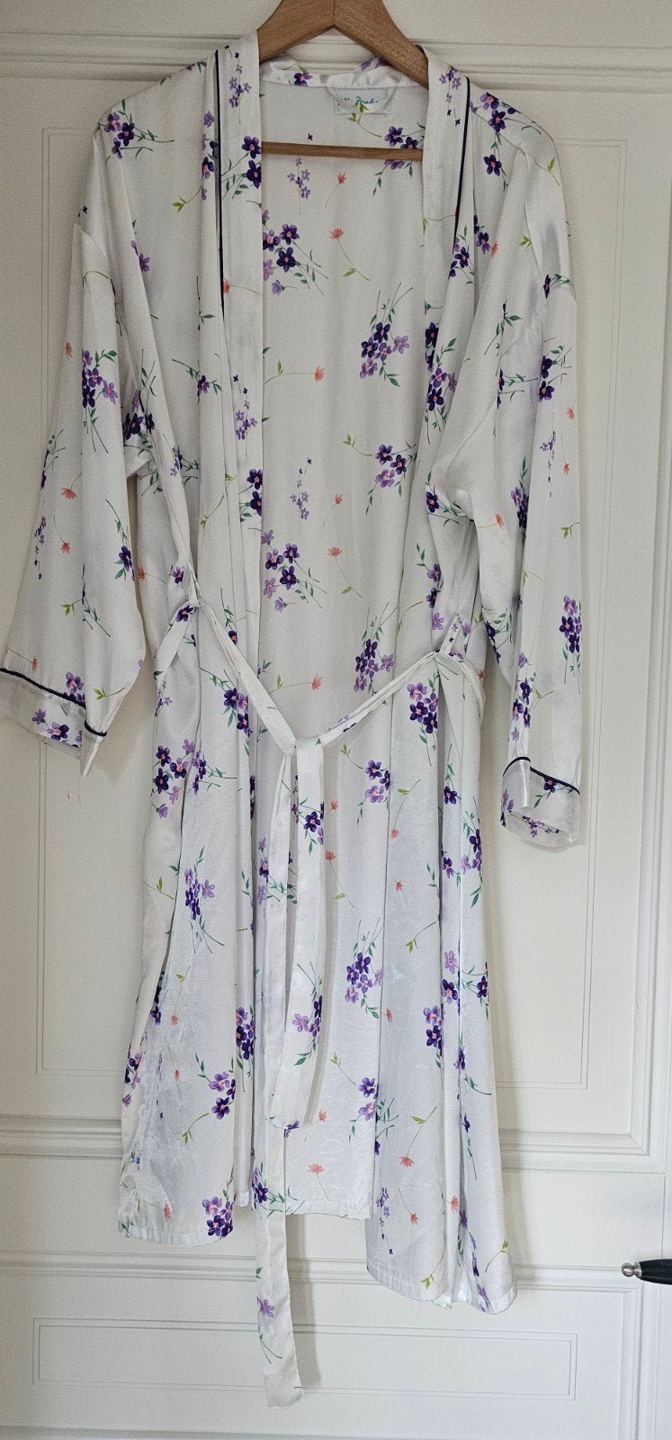 Witte kimono met paarse bloemenprint, Ulla popkens, Ophalen, Zo goed als nieuw