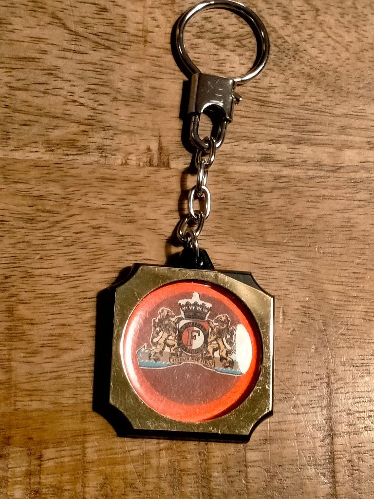 Feyenoord Rotterdam voetbal vintage logo sleutelhanger sport, Ophalen of Verzenden, Gebruikt, Feyenoord, Overige typen