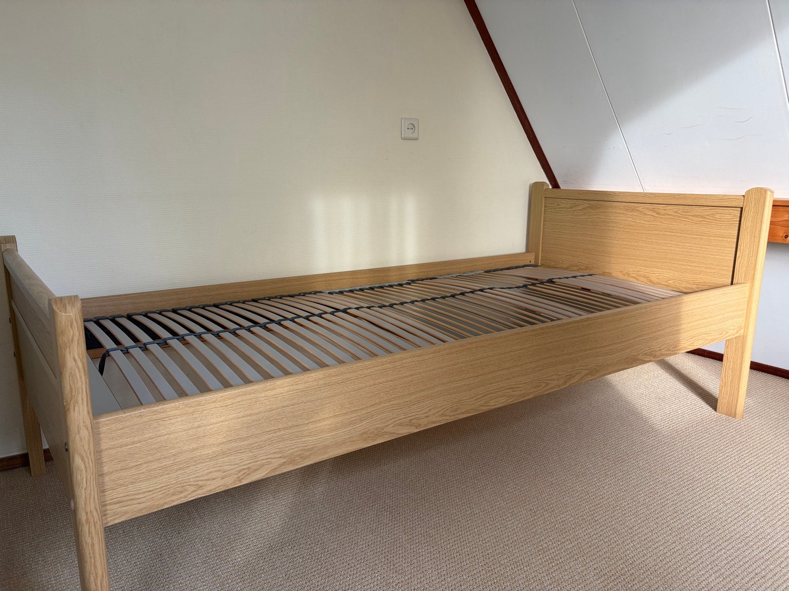 2x Eenpersoonsbed met lattenbodem, Ophalen, Gebruikt, 90 cm, 200 cm