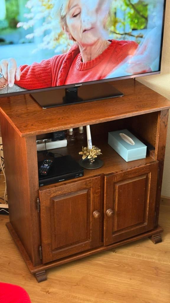 Gratis Vintage Eiken TV Kastje - Ophalen 80x80x45cm, Ophalen, Gebruikt, Eikenhout, 50 tot 100 cm