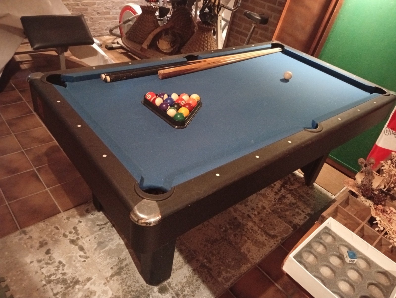 Mooie pooltafel met accessoires, Ophalen, Gebruikt, Pooltafel