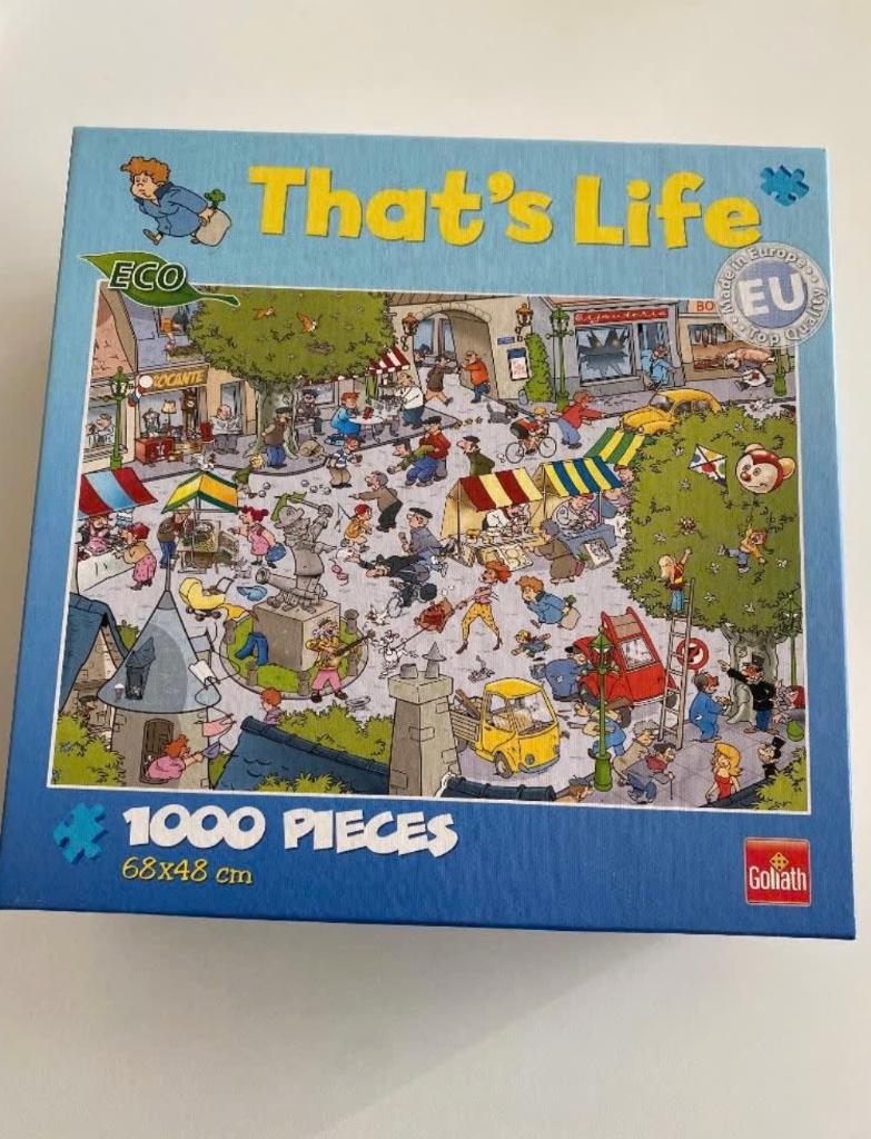 Puzzel That’s Live markt op plein, Ophalen, 500 t/m 1500 stukjes, Zo goed als nieuw, Legpuzzel