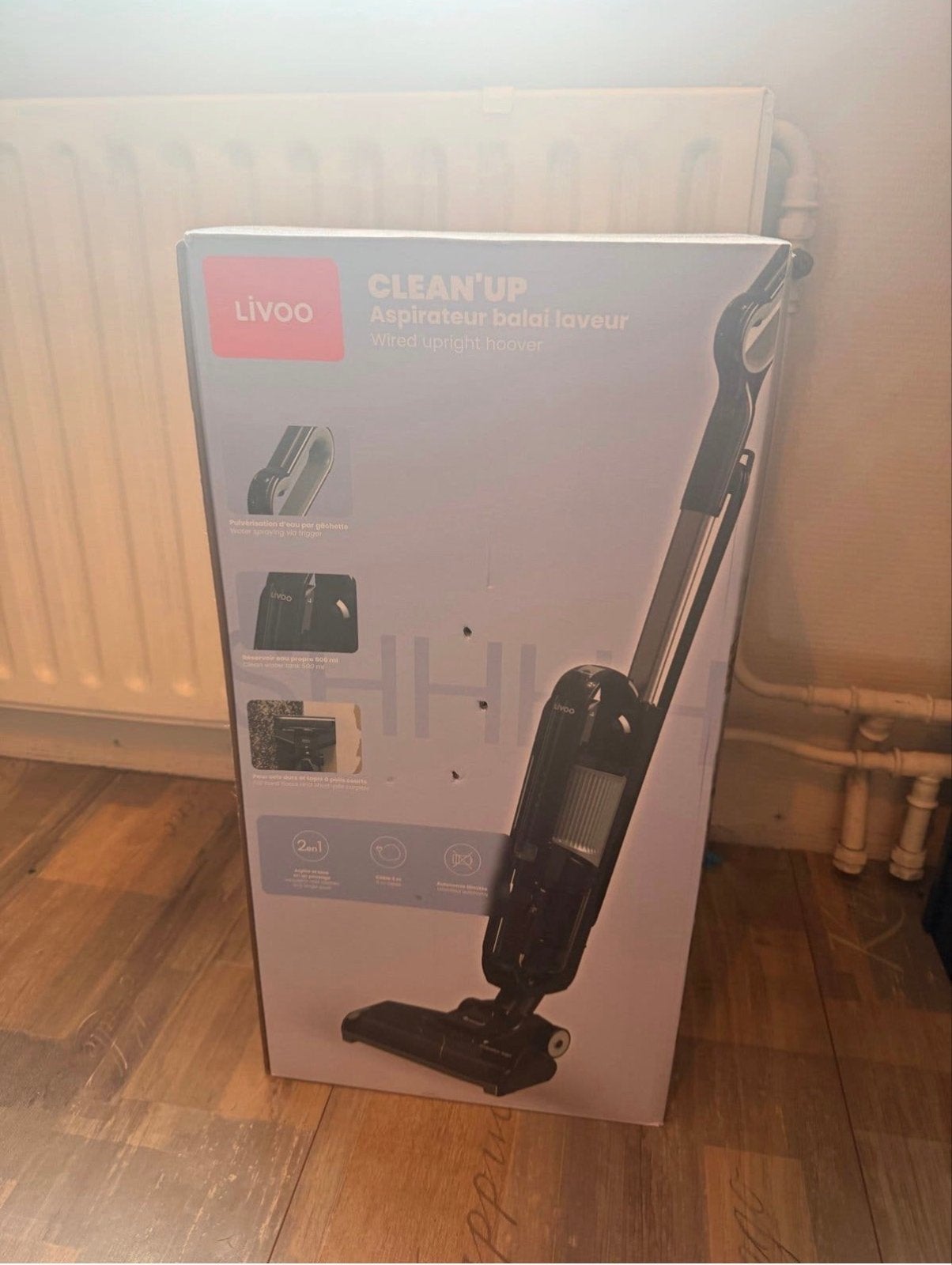 Livoo Clean'Up 2-in-1 bedrade steelstofzuiger, Overige merken, Nieuw, Ophalen of Verzenden, Geschikt voor harde vloeren