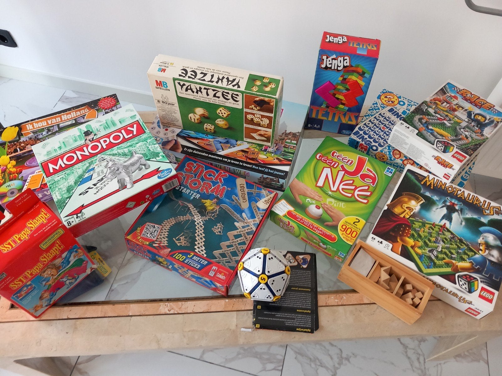 Diverse Spellen: Lego, Jenga, Ik hou van Holland, Levensweg, Drie of vier spelers, Ophalen, Gebruikt