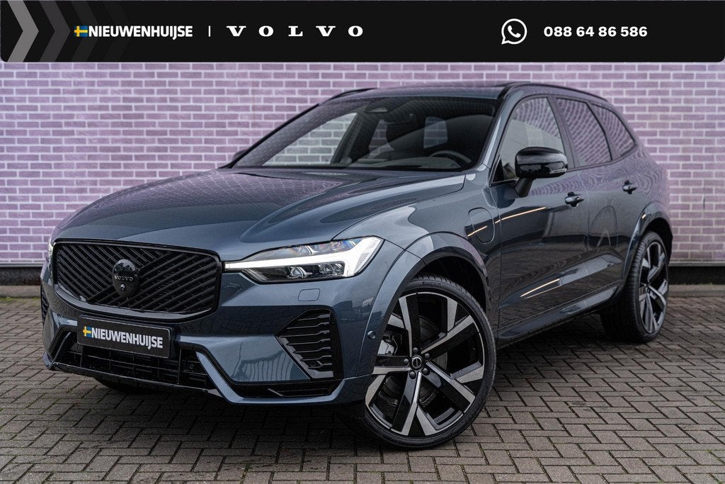 Volvo XC60 T6 Plug-in hybrid AWD Plus Black Edition | Long R, Auto's, Volvo, 12 maanden, Euro 6, 4 cilinders, Blauw