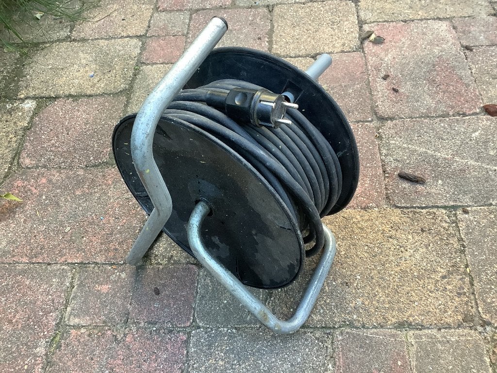 Kabelhaspel, 40 meter dik verlengsnoer op haspel, 3 x 2,5., Ophalen, Gebruikt, Kabel of Snoer