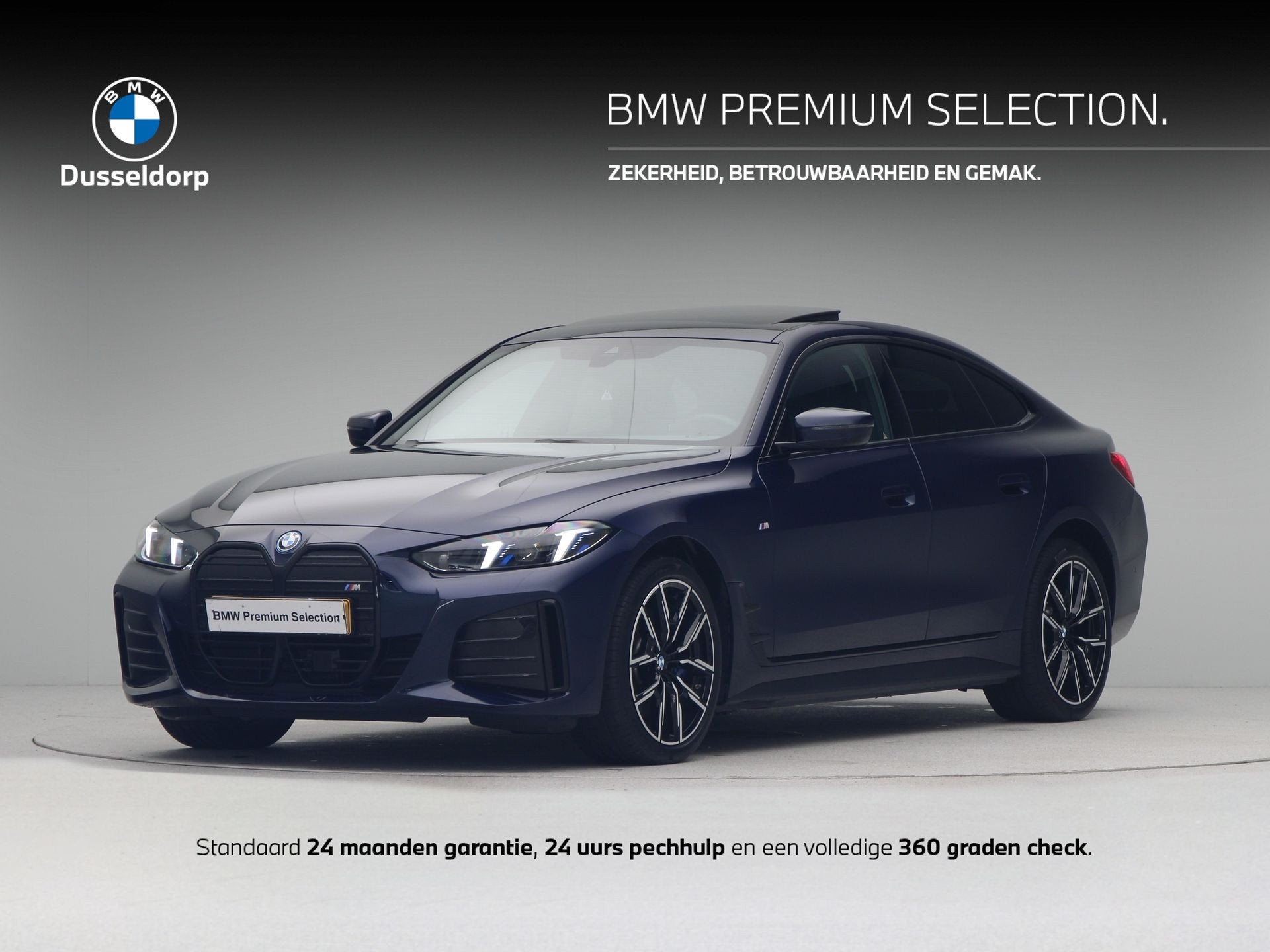 BMW i4 eDrive40 84 kWh M Sport SoH 95,4% (bj 2025), Auto's, Achterwielaandrijving, Gebruikt, Zwart, Met garantie (alle)