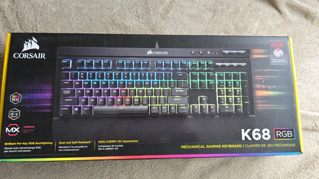 Corsair K68 RGB Rode switches, Gebruikt, Gaming toetsenbord, Ophalen of Verzenden, Qwerty